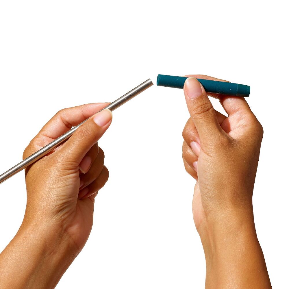 4-Piece Reusable Straw and Brush Set with Case S6