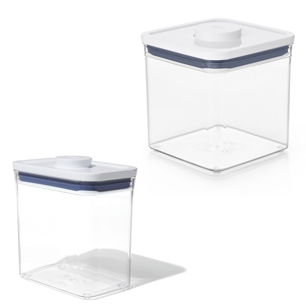 POP Container - Rectangle Short (1.7 Qt.) & POP Container - Big Square Short (2.8 Qt.) Bundle E4