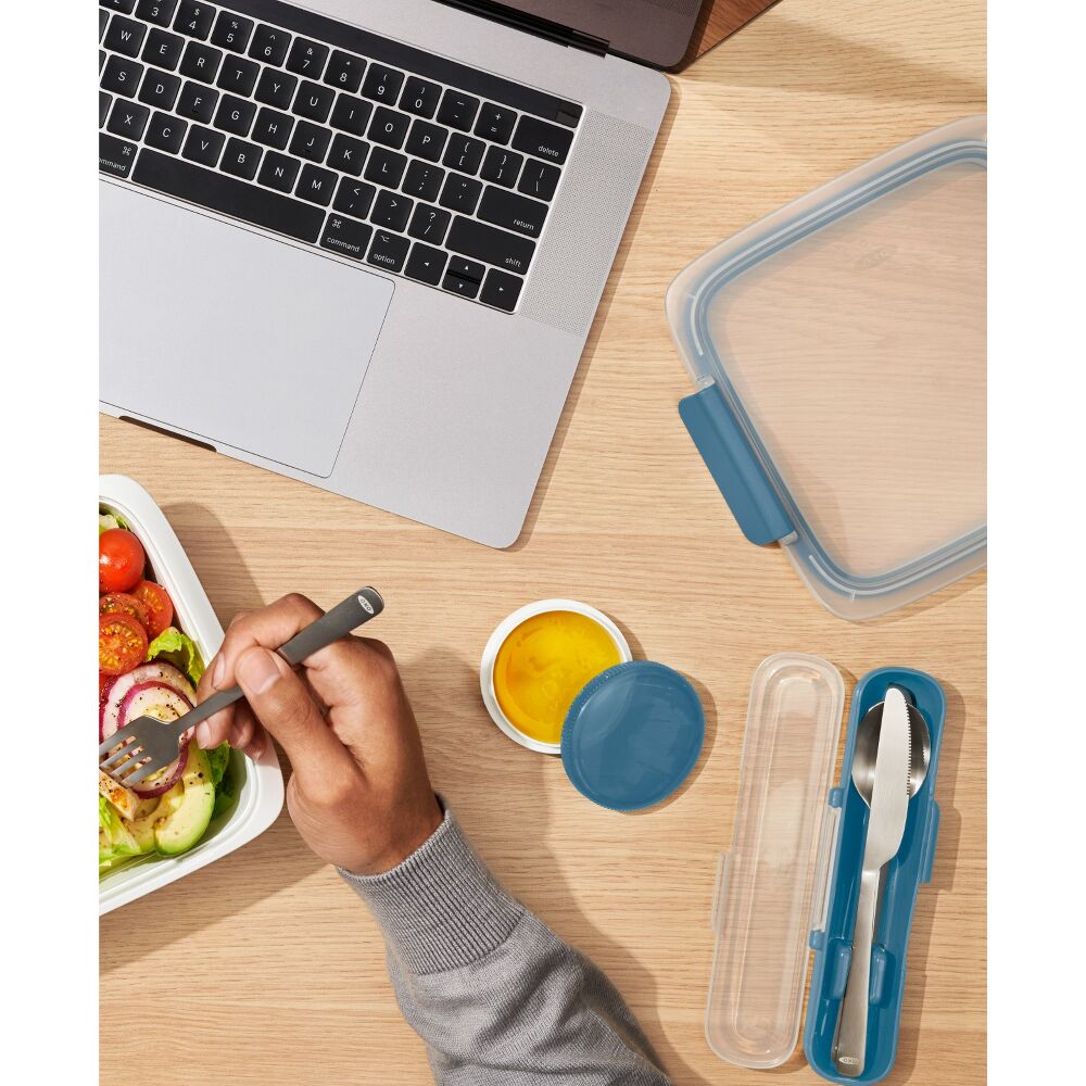 Prep & Go Stainless Steel Utensils With Case - Ocean Blue L6