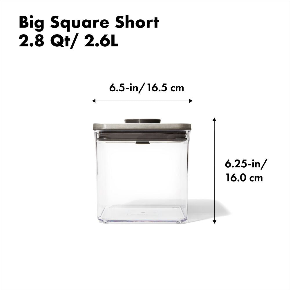 POP Container - Big Square Short (2.8 Qt/2.6 L) Z0