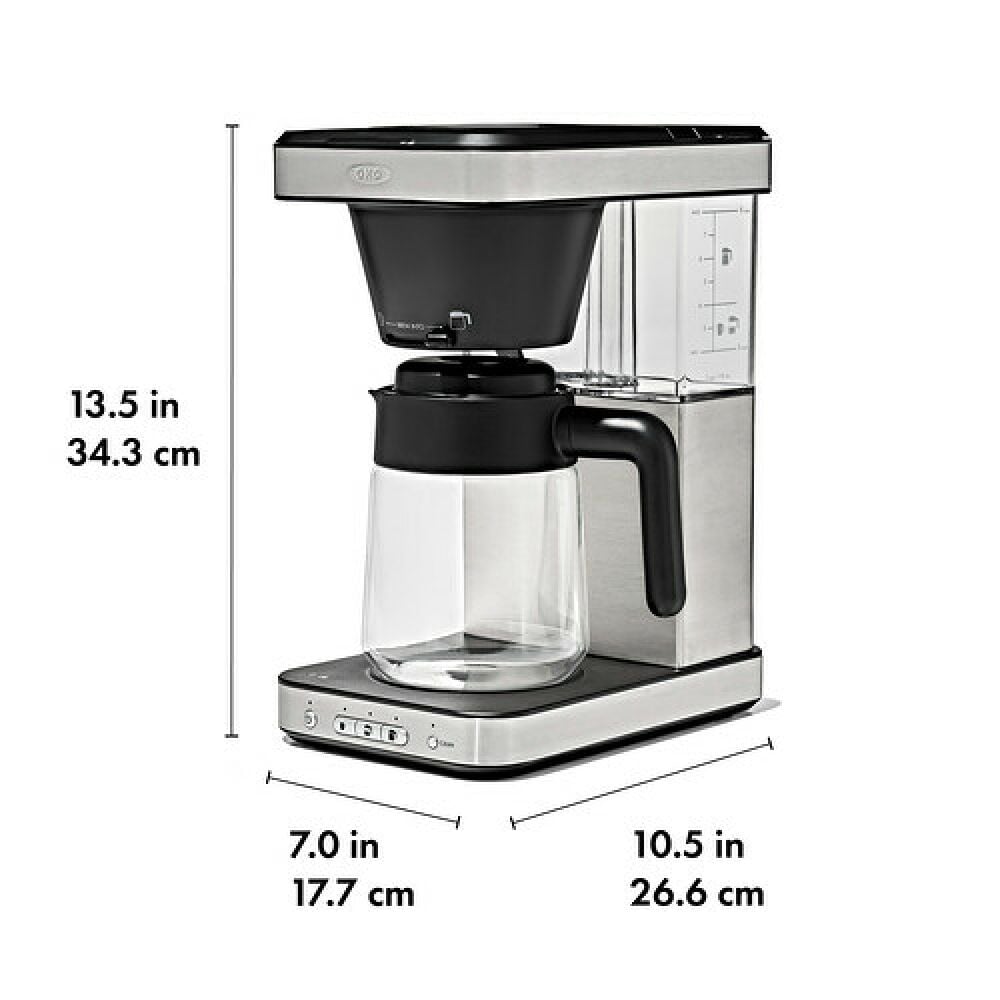 8-Cup Coffee Maker with Podless Single-Serve Function and Glass Carafe R5