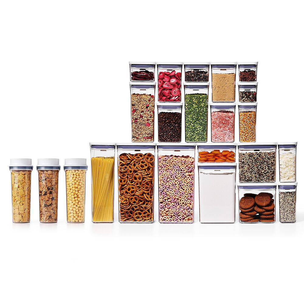 3 Piece Cereal Dispenser Set & 20-Piece POP Container Set Bundle A8