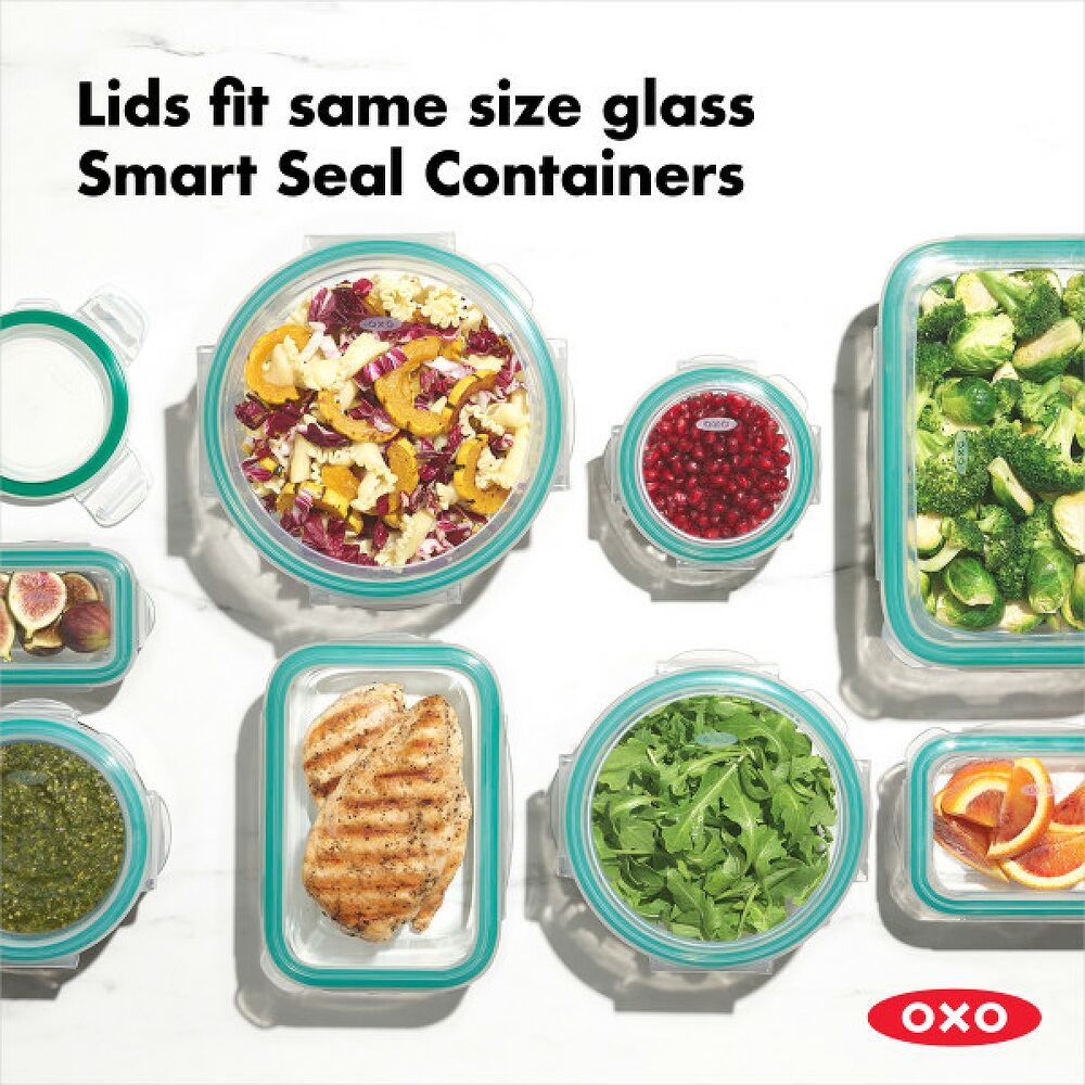 8 Piece Smart Seal Glass Round Container Set C2