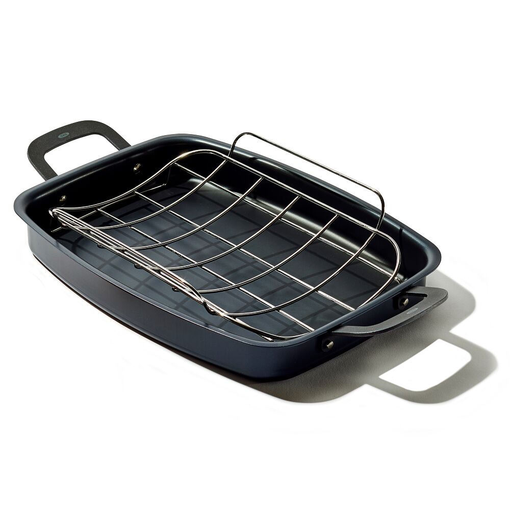 Carbon Steel Obsidian Series Roaster with Rack J5