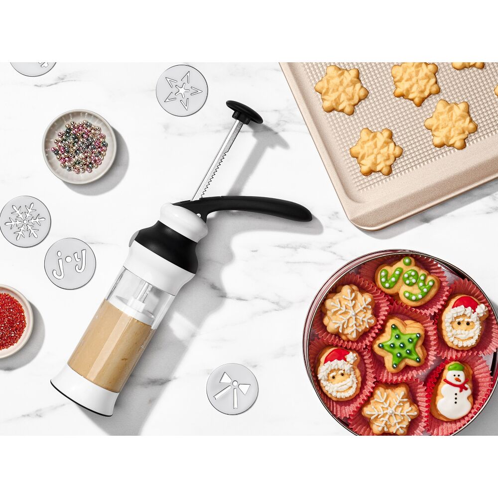 Holiday Cookie Press and Disk Set Bundle V1