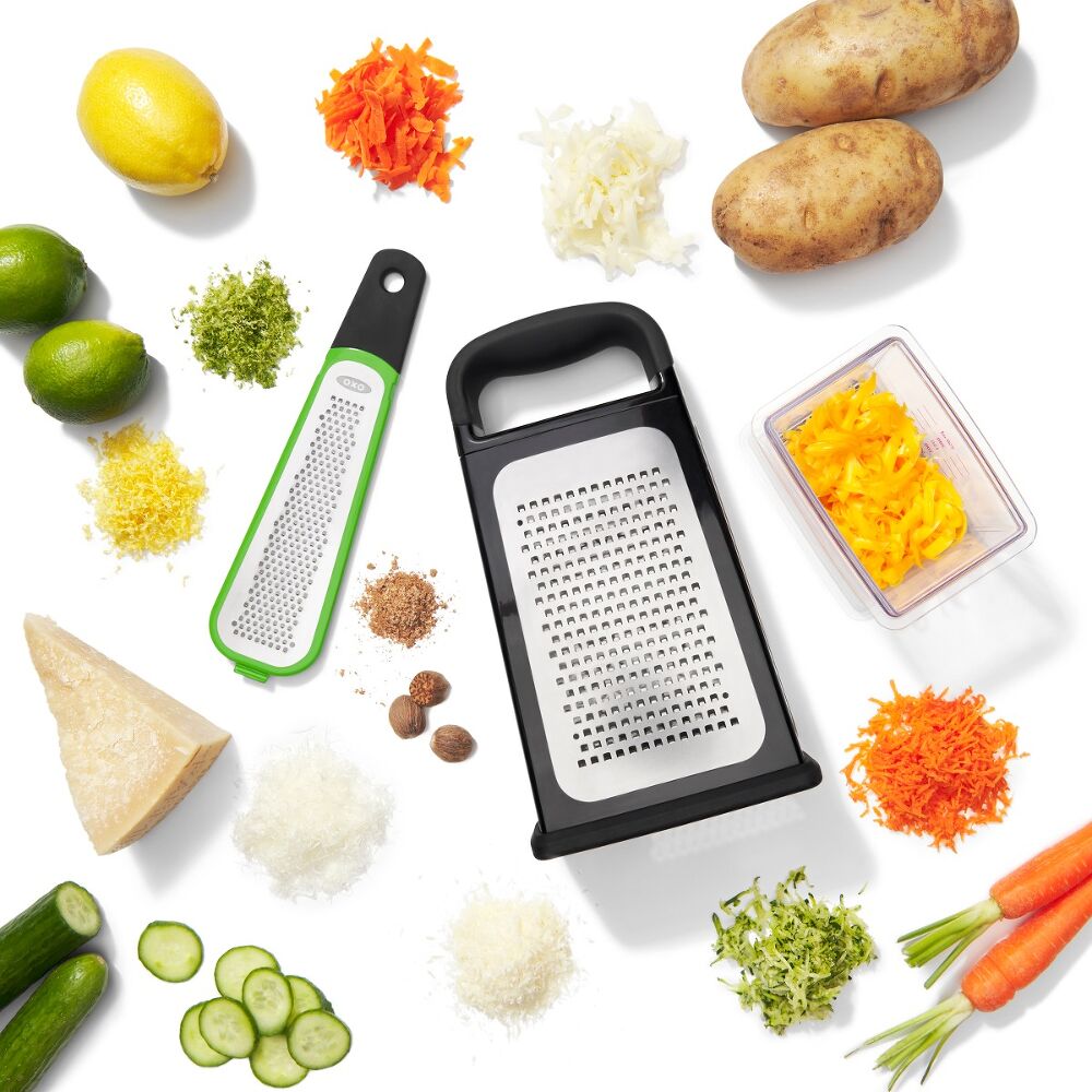 Etched Box Grater With Removable Zester J2