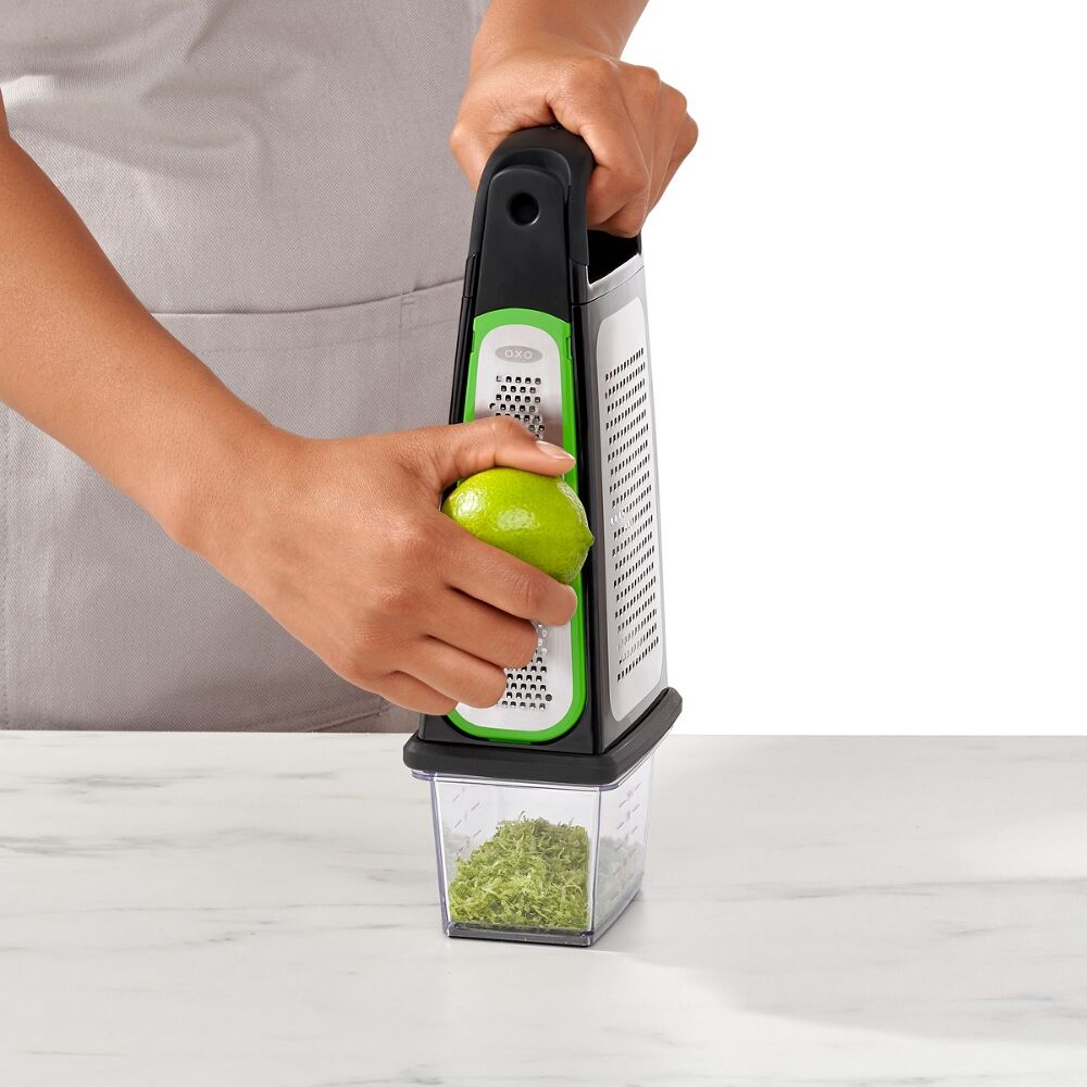 Etched Box Grater With Removable Zester J2