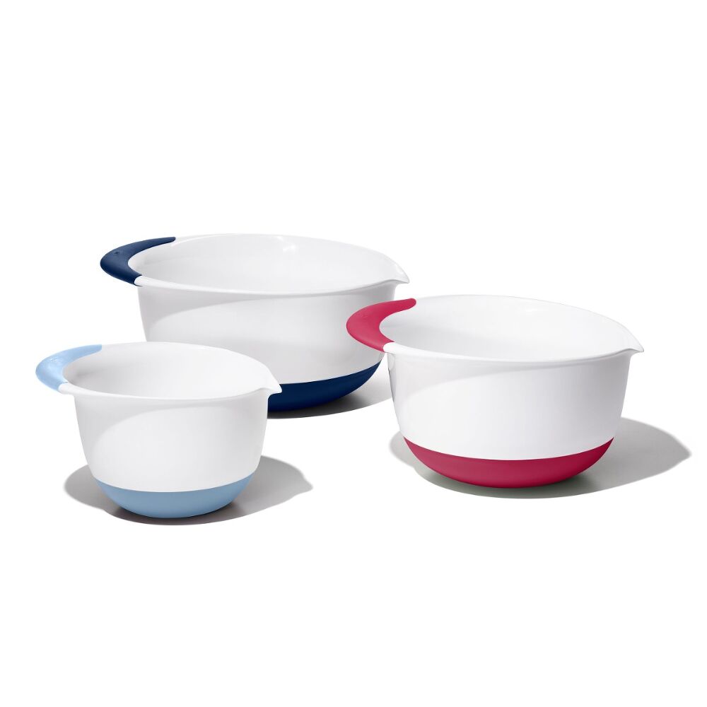 3 Piece Mixing Bowl Set New Colored Handles Y7