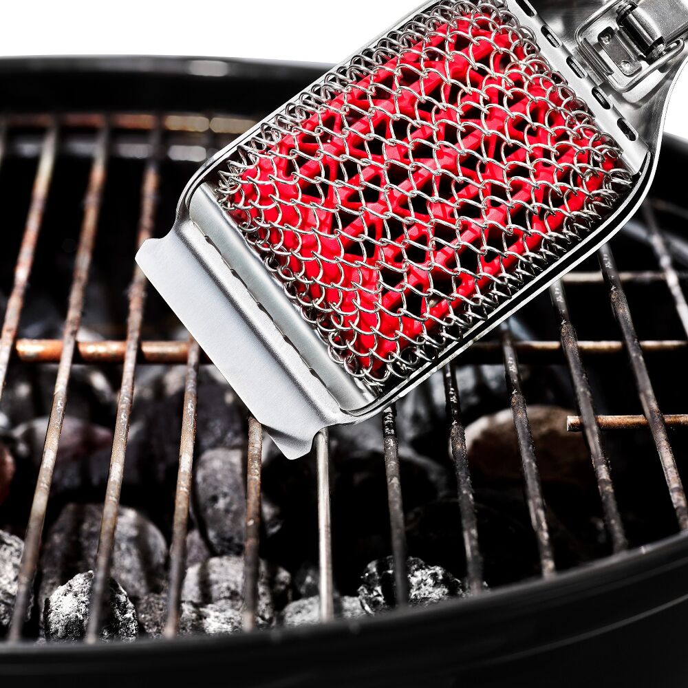 Coiled Grill Brush With Replaceable Head G9
