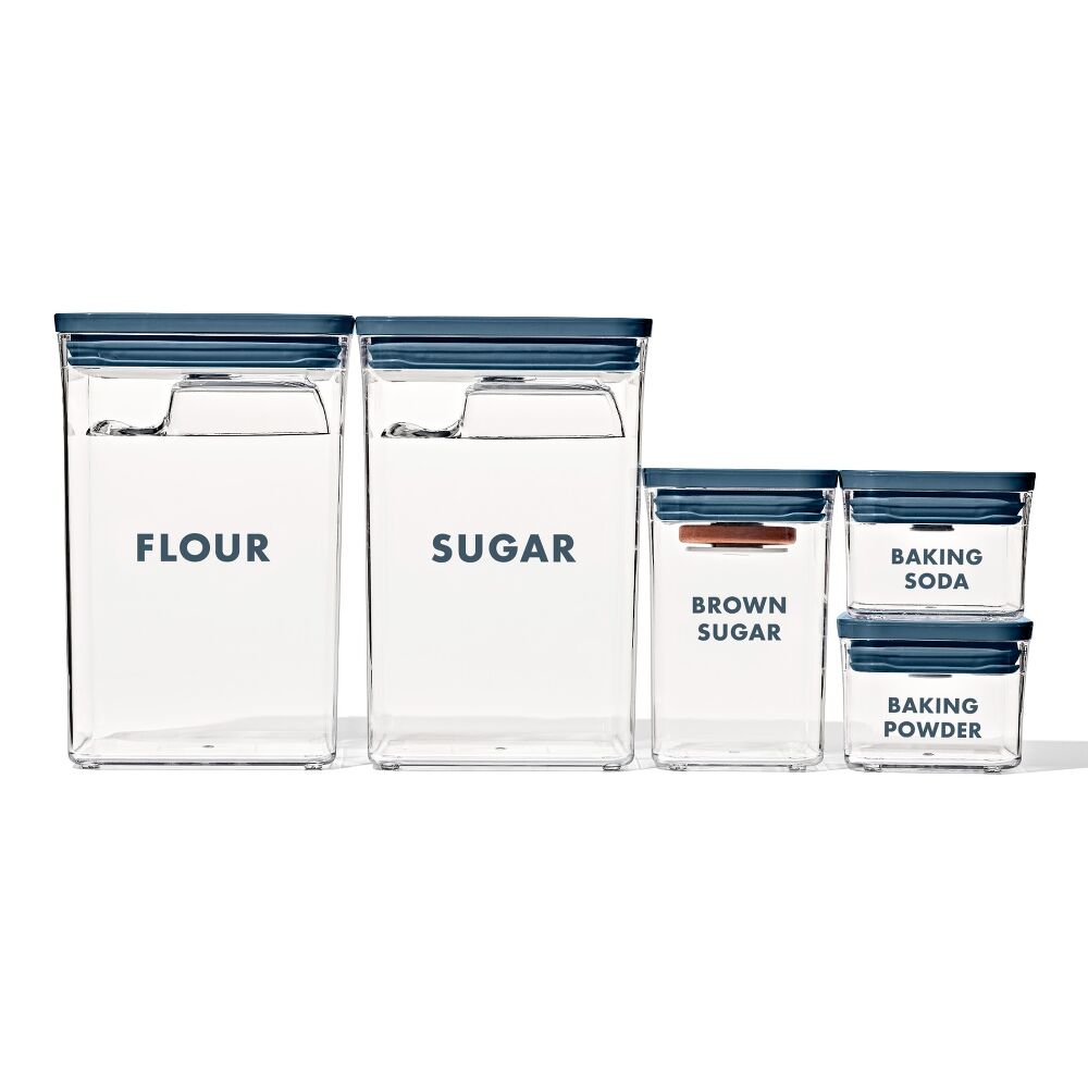 8-Piece Prelabeled Baking POP Container Set A1