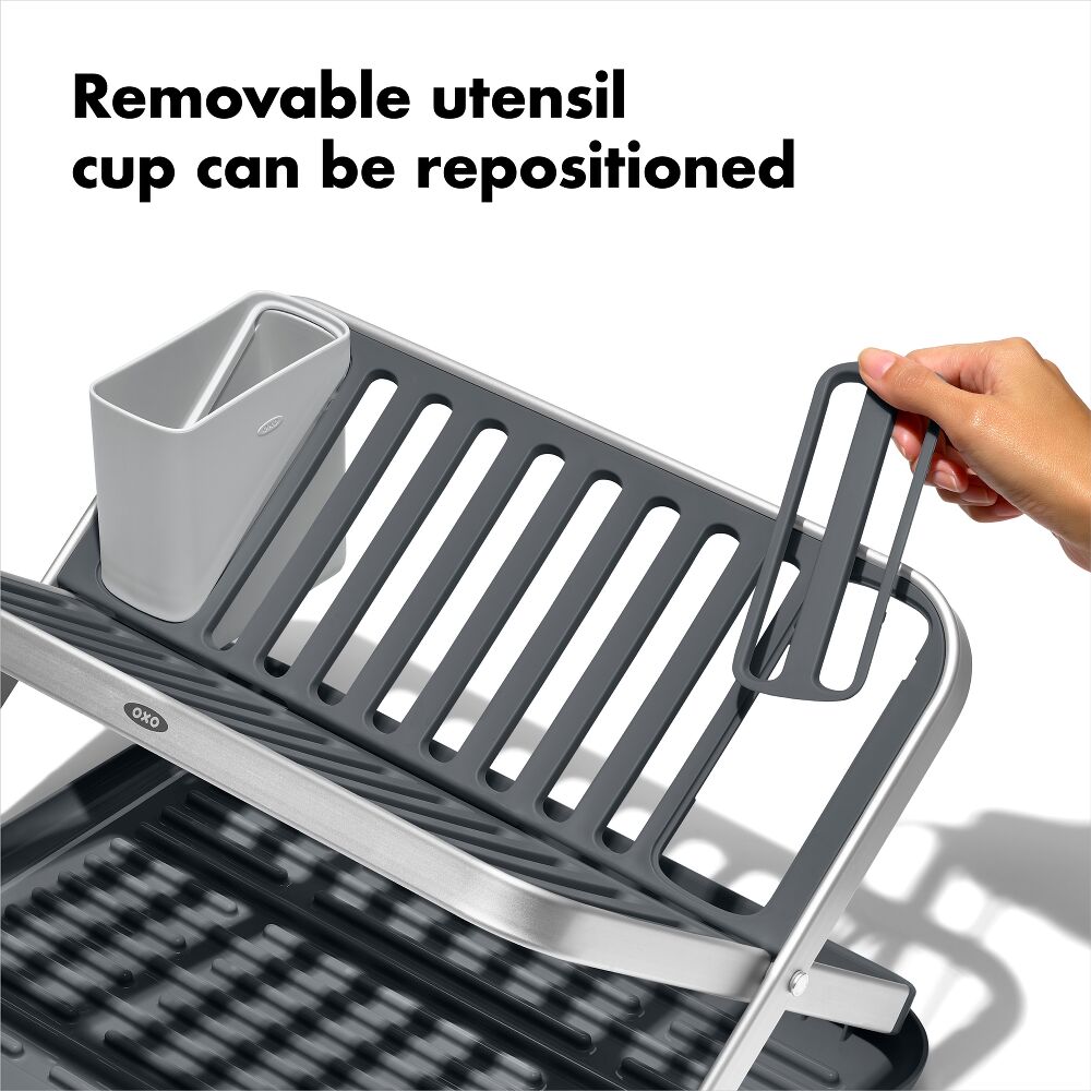 OXO Good Grips Aluminum Fold Flat Dish Rack W2