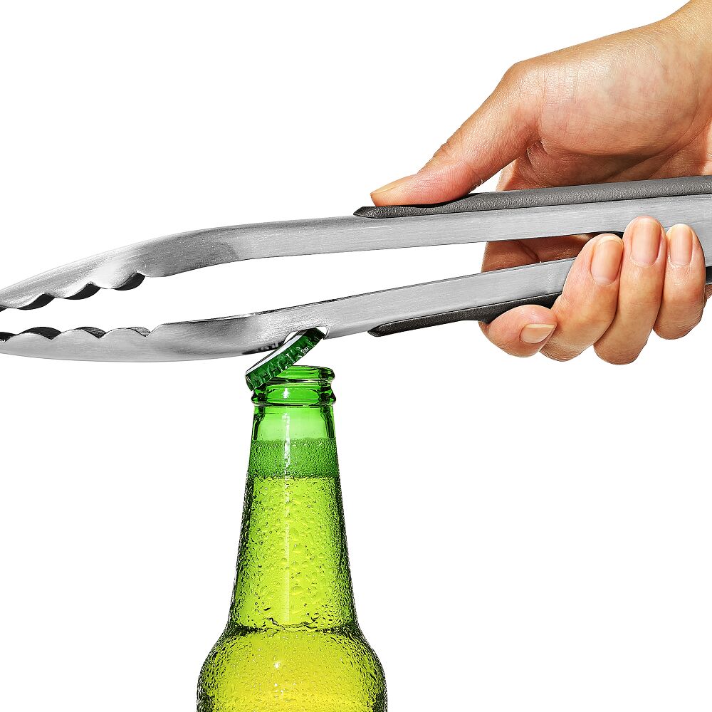 OXO Outdoor 10.5in Camp Stove Tongs with Bottle Opener M3