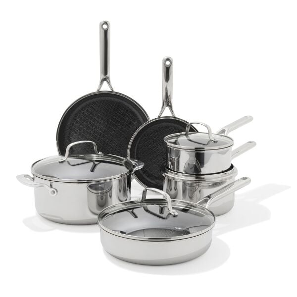 Trident Hybrid Non-Stick Stainless Steel 10-Piece Set D3