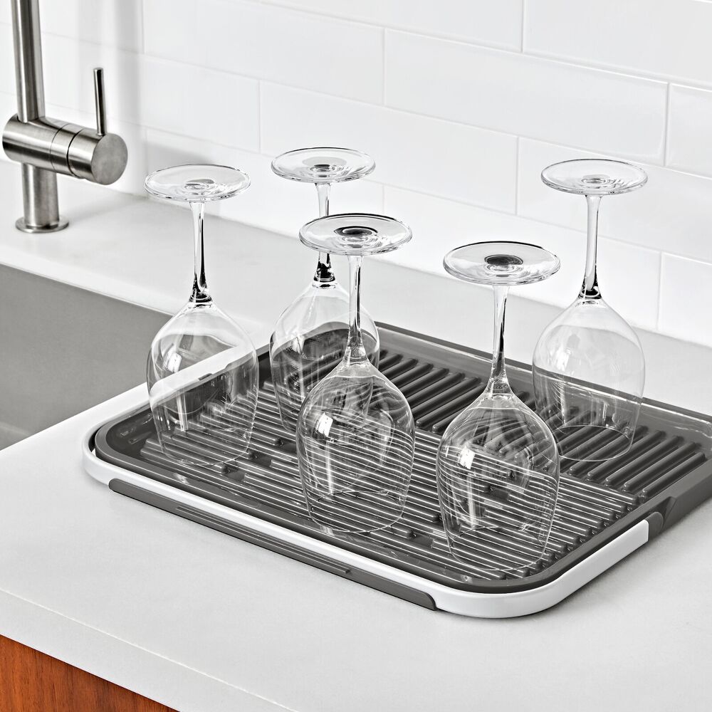 OXO Good Grips Compact Drying Rack with Dish Rest X5