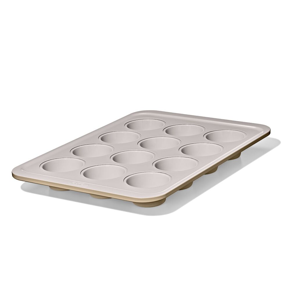 Non-Stick Pro Ceramic Coated Metal Bakeware 12 Cup Muffin Pan F3