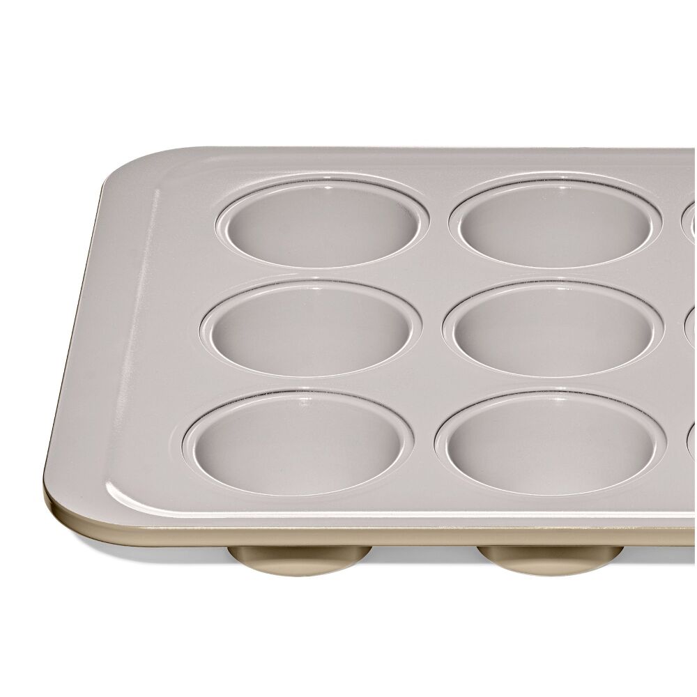 Non-Stick Pro Ceramic Coated Metal Bakeware 12 Cup Muffin Pan F3