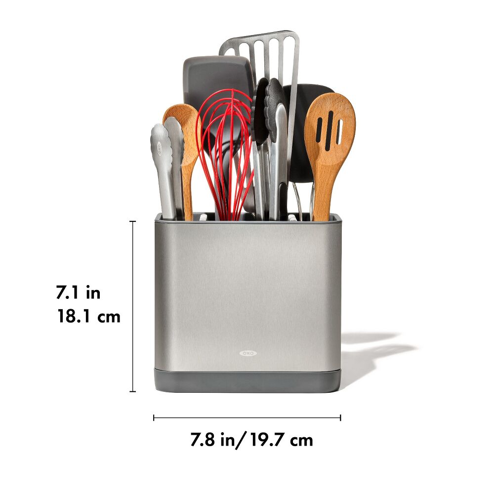 Adjustable Stainless Steel Utensil Holder - Large W9