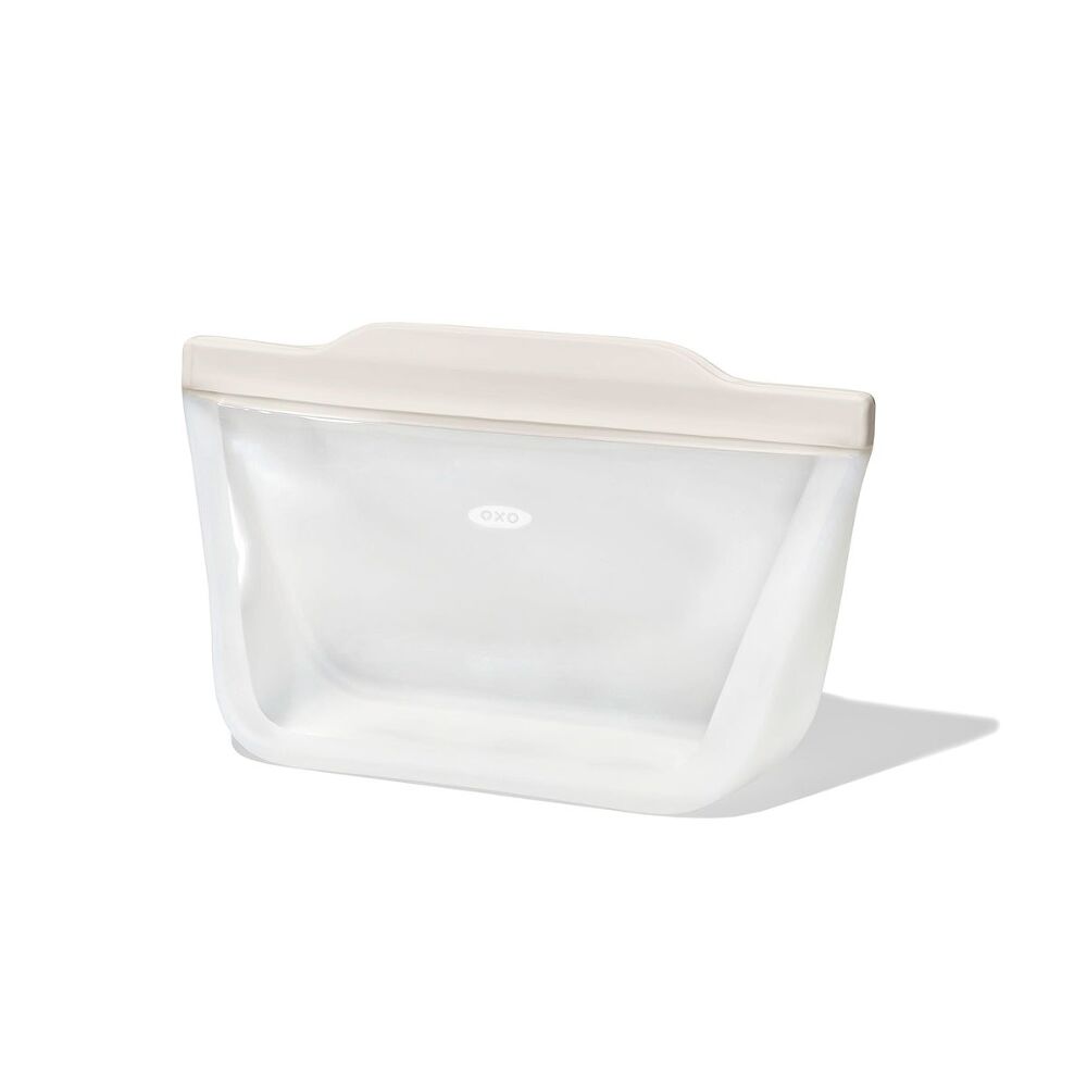 Silicone Reusable Bag - Stand-Up Quart (32 oz) - Oat Q2