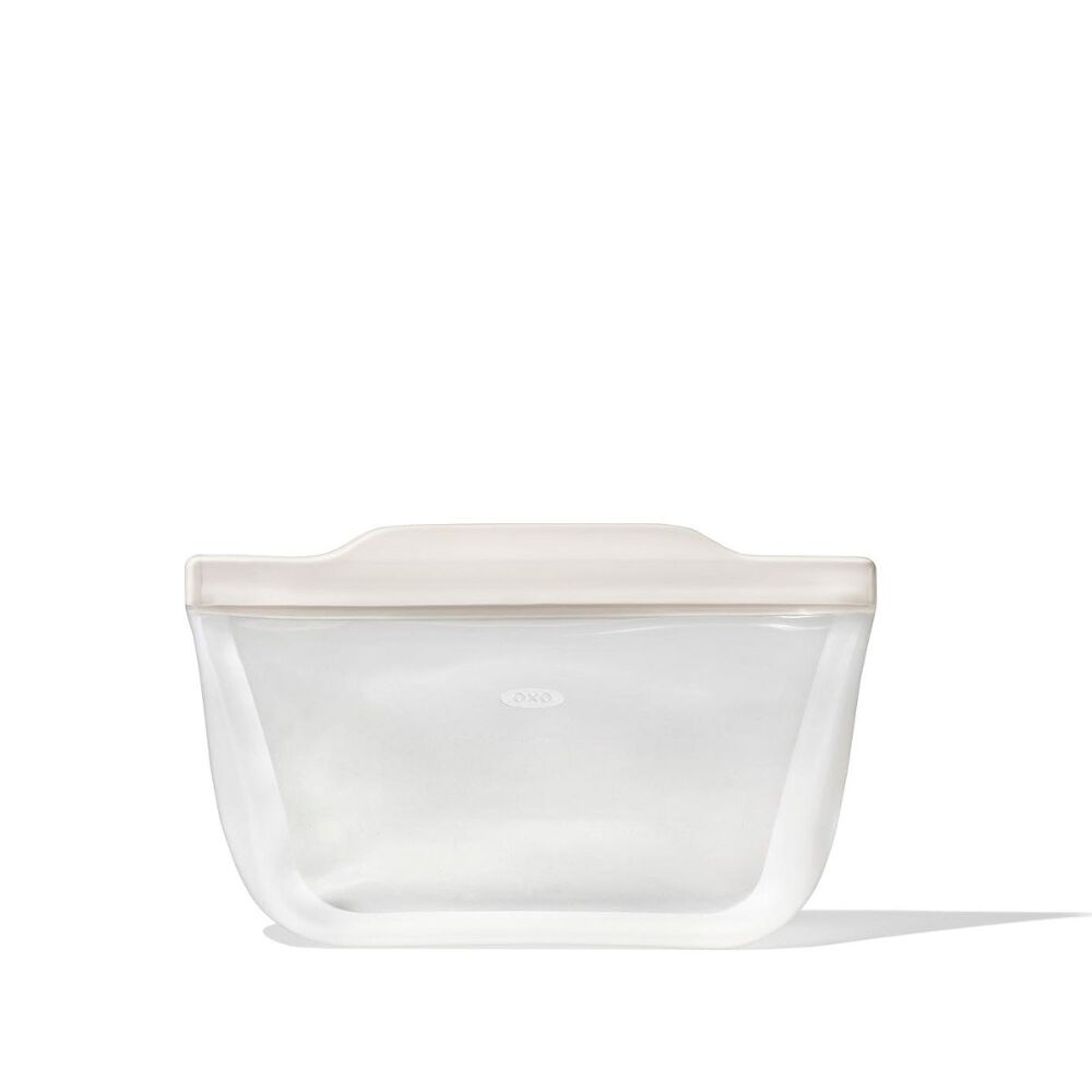 Silicone Reusable Bag - Stand-Up Quart (32 oz) - Oat Q2