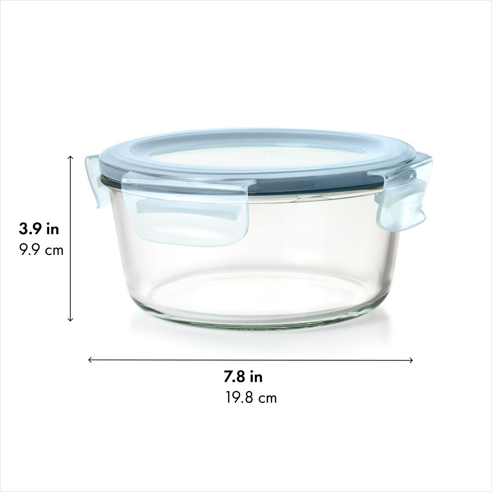 Smart Seal 7-Cup Glass Round Container - Arctic Blue L4