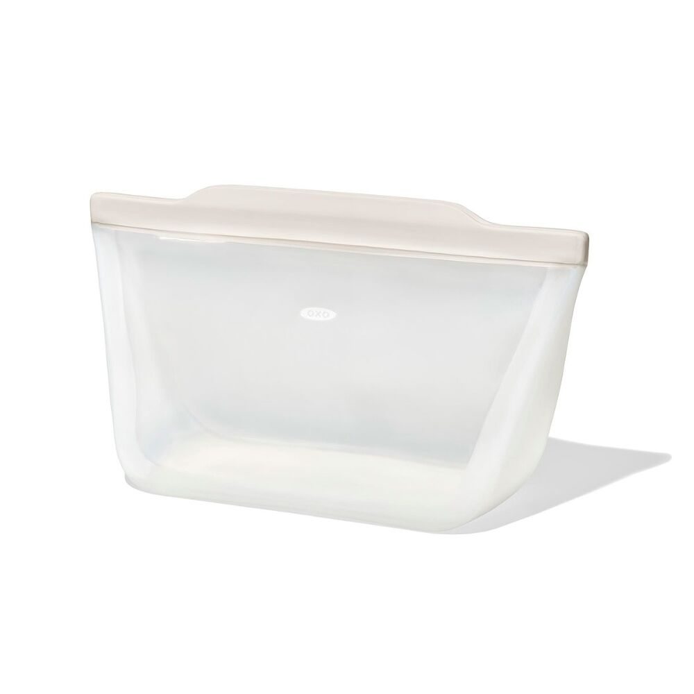 Silicone Reusable Bag - Stand-Up Half Gallon (64 oz) - Oat K2