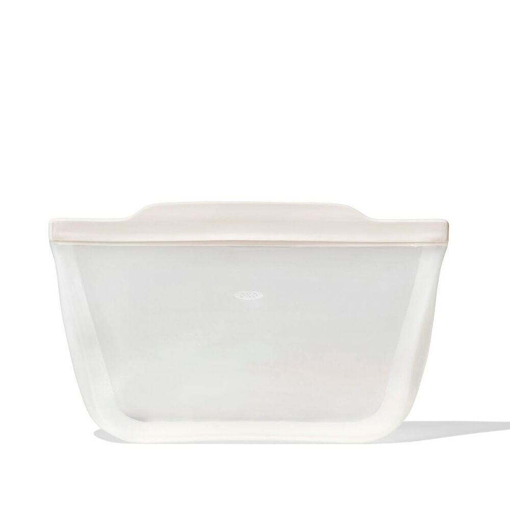 Silicone Reusable Bag - Stand-Up Half Gallon (64 oz) - Oat S1