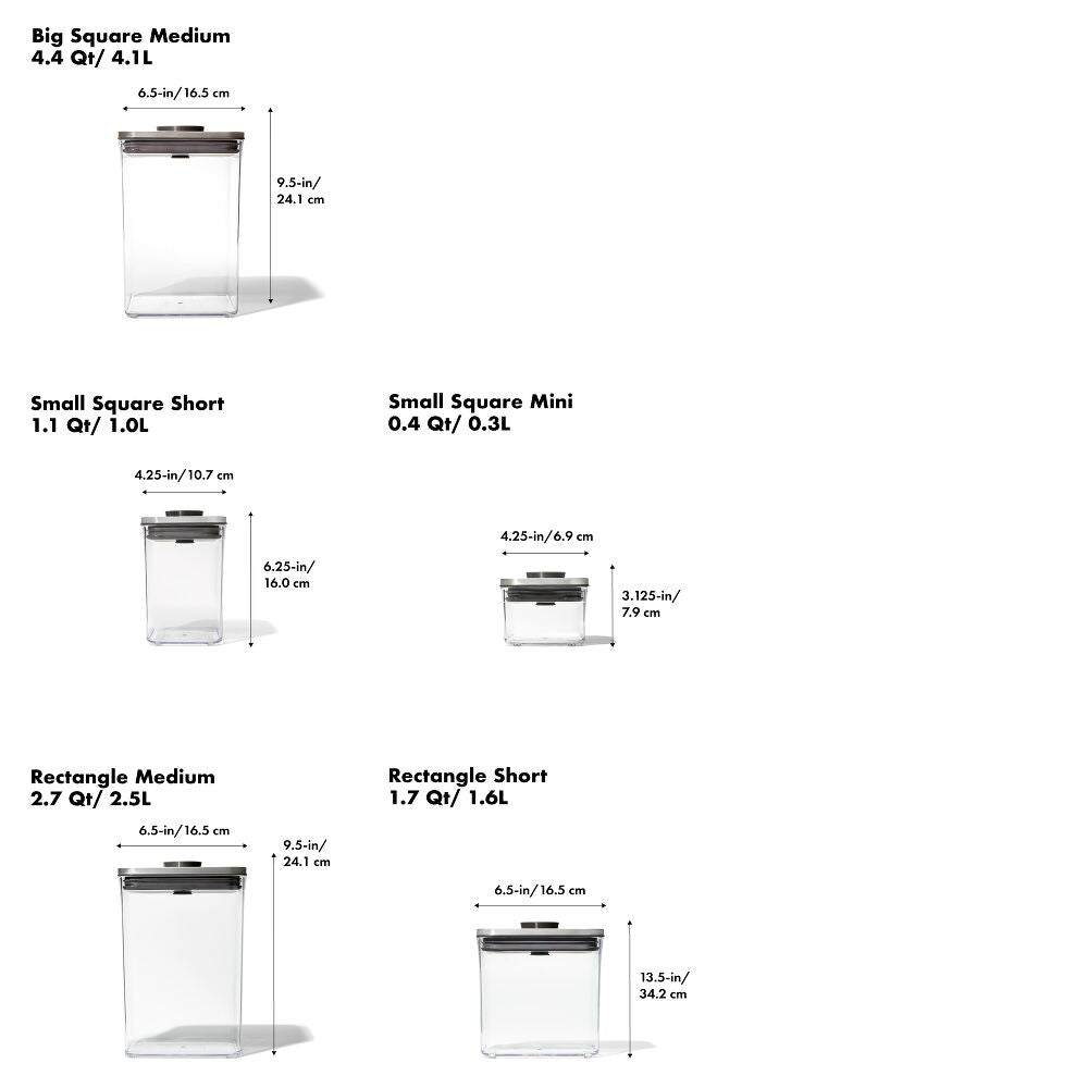 Steel 6-Piece POP Container Set Z1