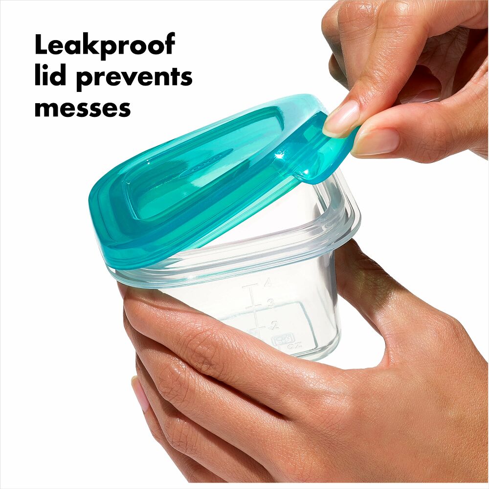 4 oz Baby Blocks™ Silicone Freezer Storage Containers - Tot Teal T4