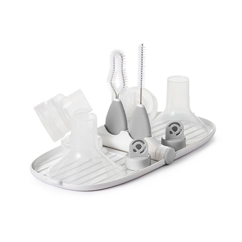 Breast Pump Parts Drying Rack with Detail Brushes I9