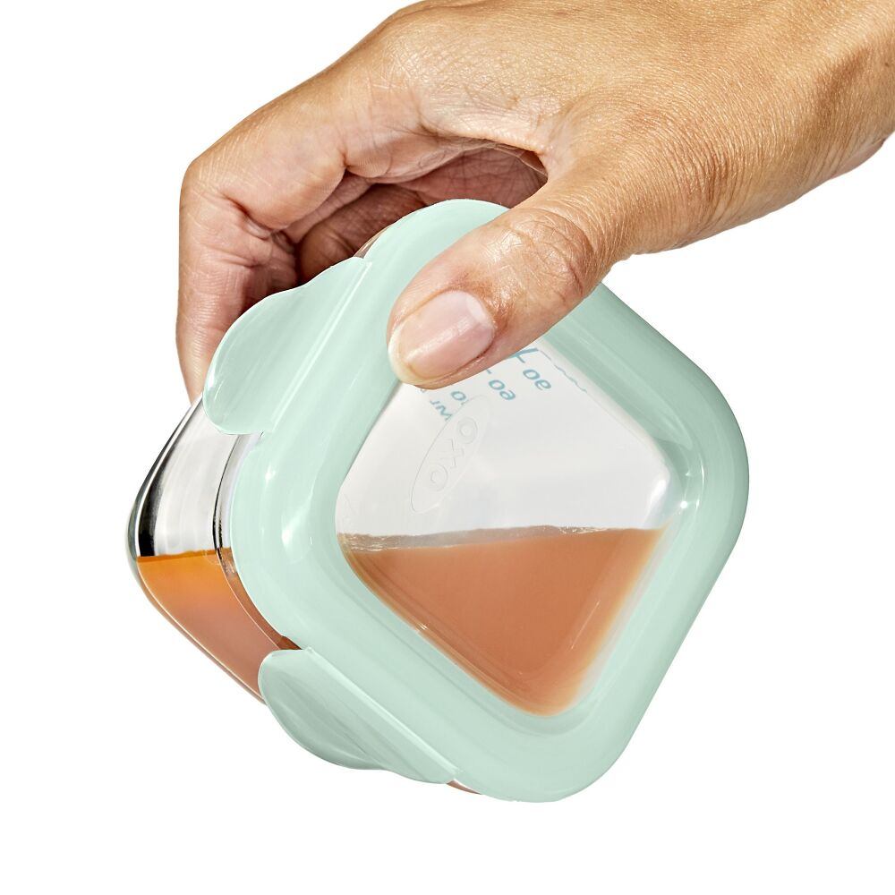 Glass Baby Blocks Food Storage Containers (4 oz) - Opal N1