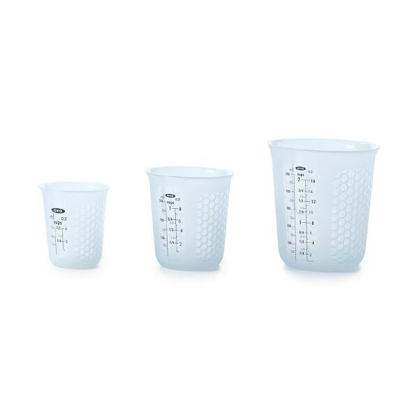 3 Piece Squeeze & Pour Silicone Measuring Cup Set L9
