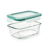Smart Seal 3.5 Cup Glass Rectangle Container - Teal A7