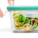 Smart Seal 3.5 Cup Glass Rectangle Container - Teal A7