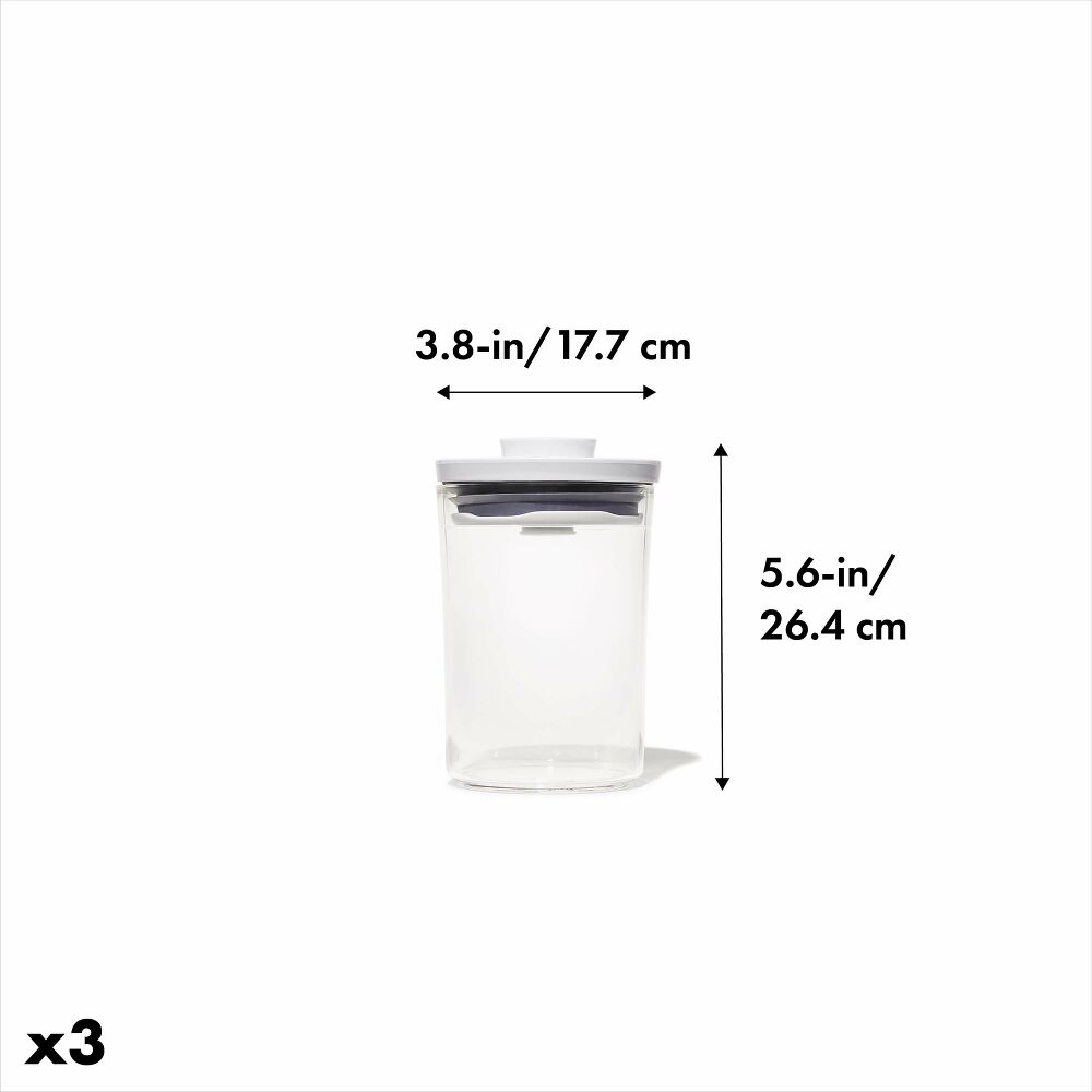 POP Round Canister 3-Piece Mini Bath Set (0.6 Qt) C7