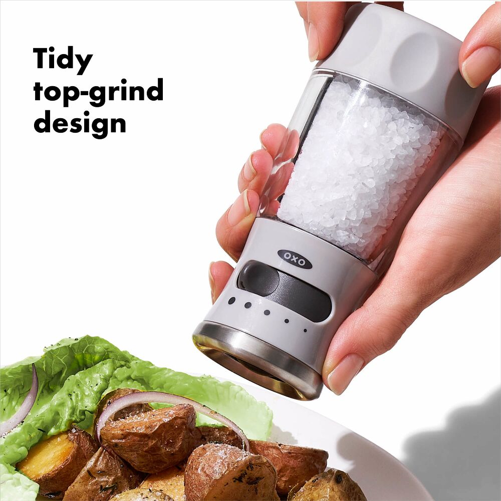 Contoured Mess-Free Salt Grinder D0