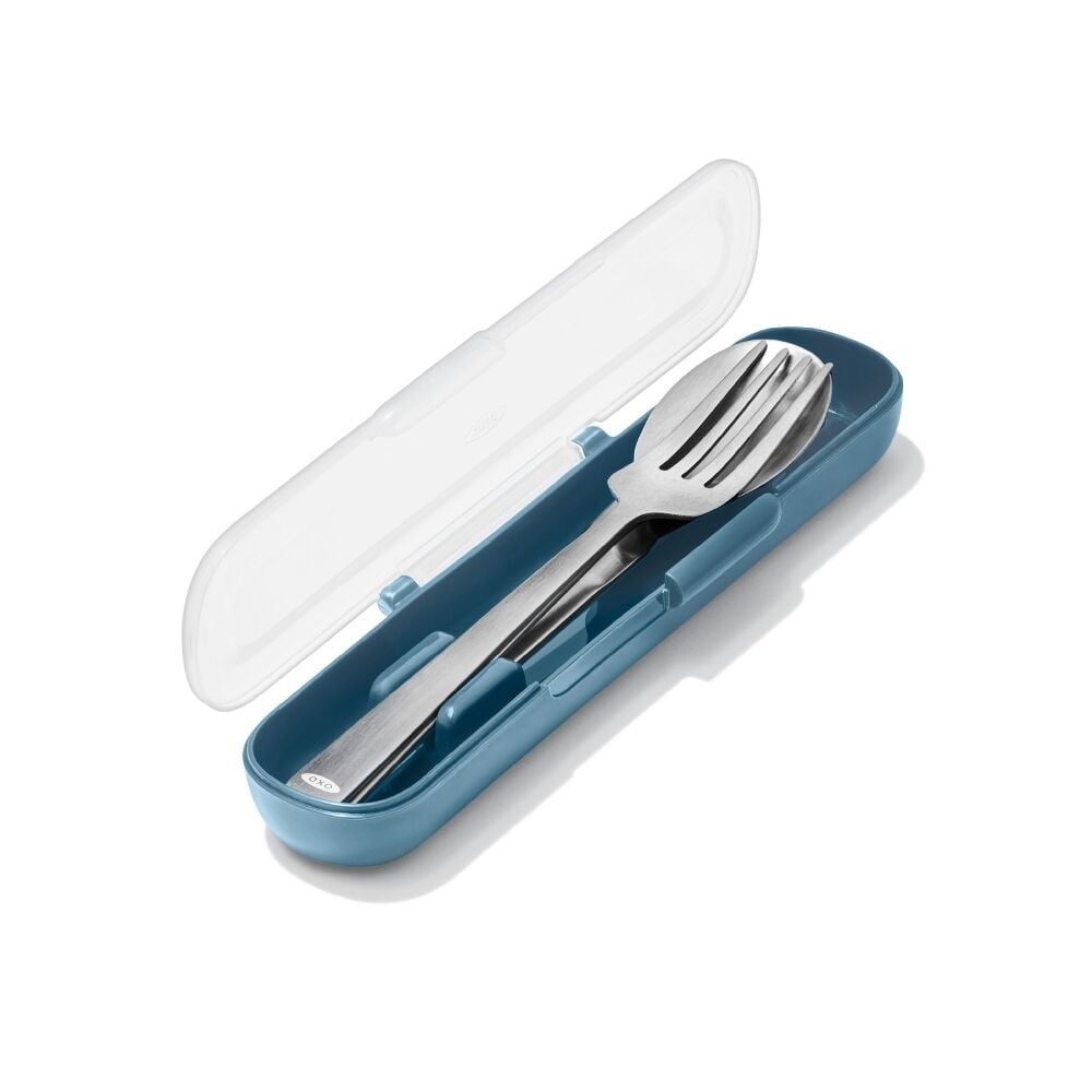 Prep & Go Stainless Steel Utensils With Case - Ocean Blue I2