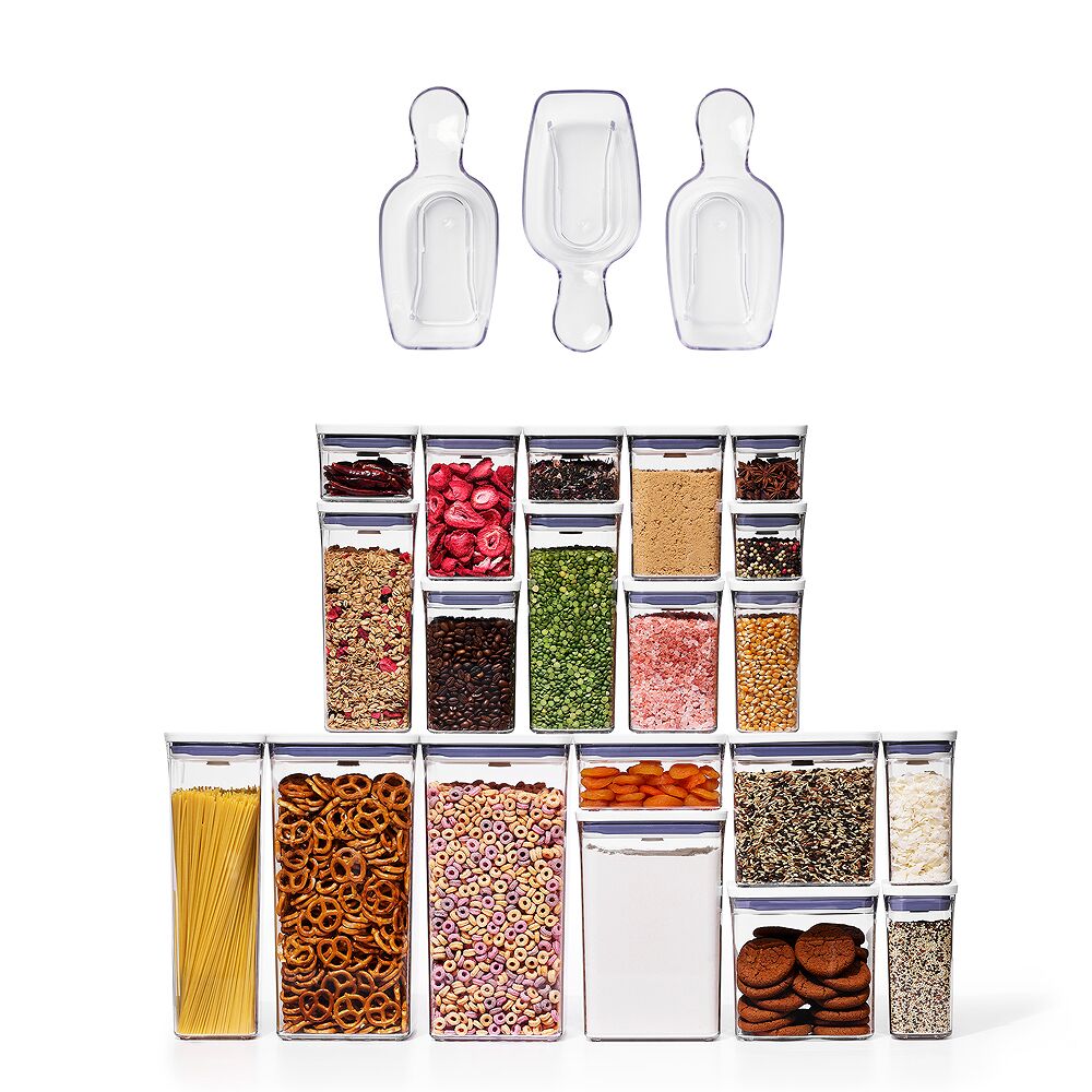 POP 3-Piece Scoop Set & 20-Piece POP Container Set Bundle S8