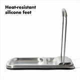 Stainless Steel Spoon Rest with Lid Holder O4
