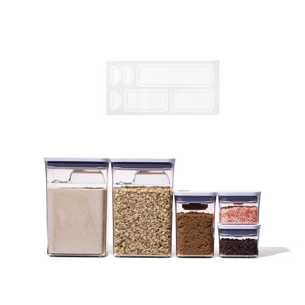 POP Removable Labels & 8-Piece POP Container Baking Set Bundle Y5