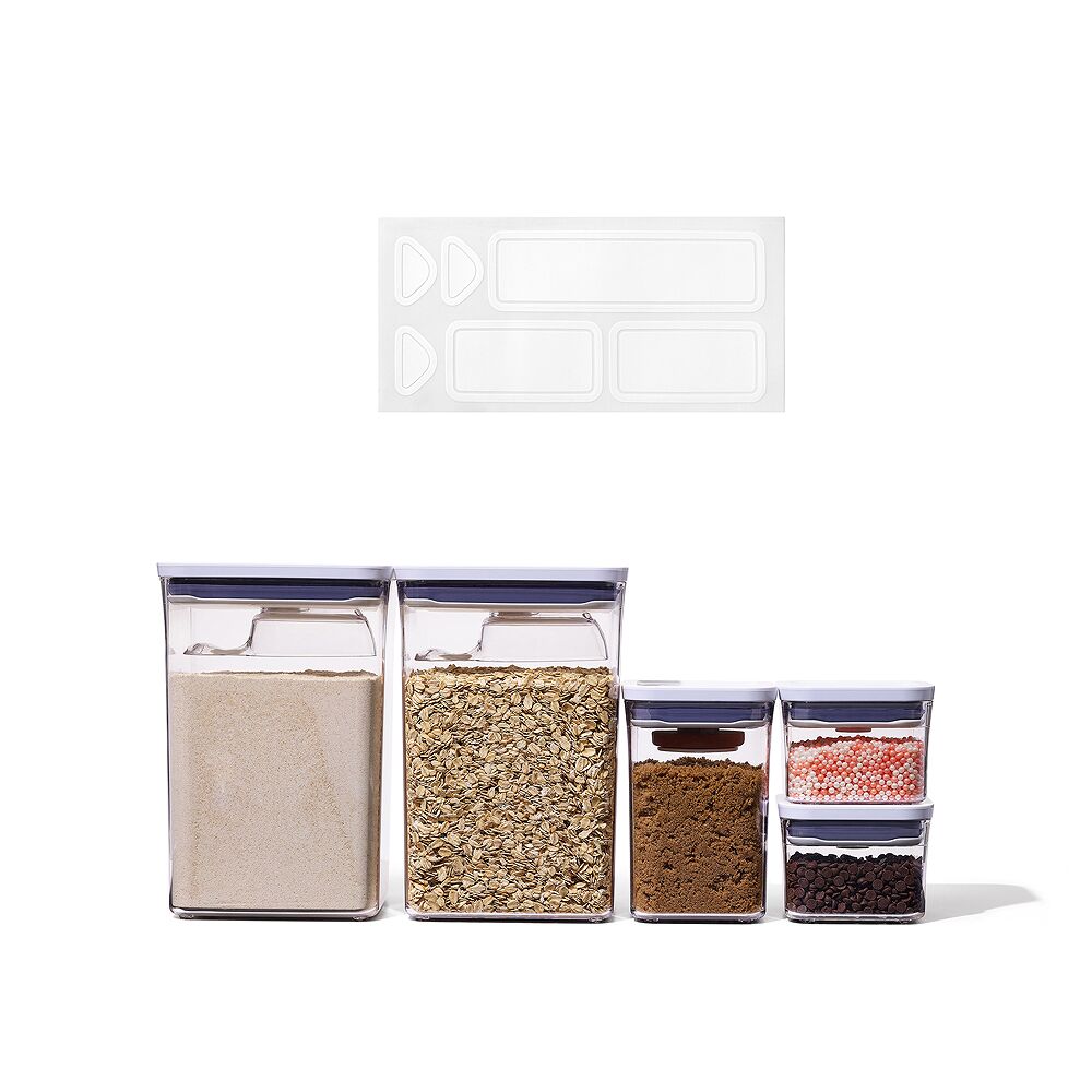 POP Removable Labels & 8-Piece POP Container Baking Set Bundle Y5