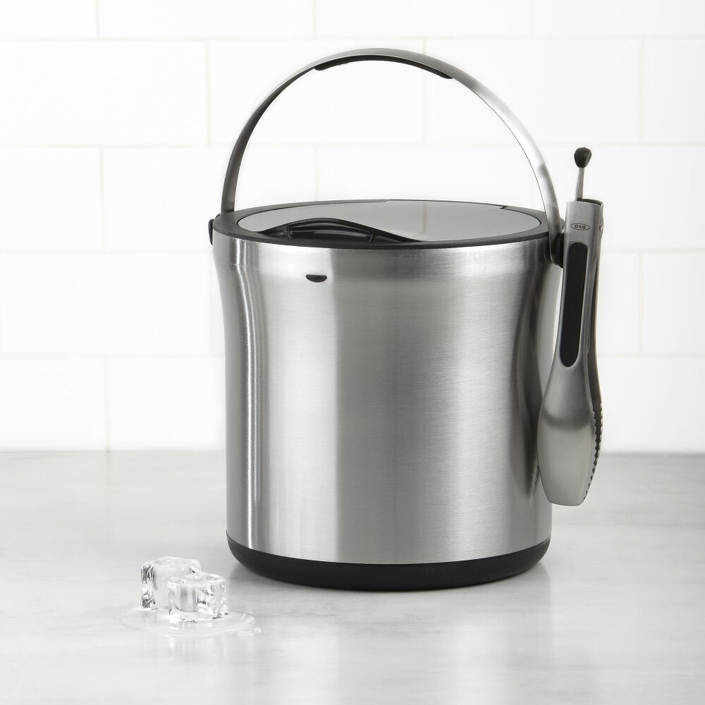 Steel Ice Bucket & Tong Set V3