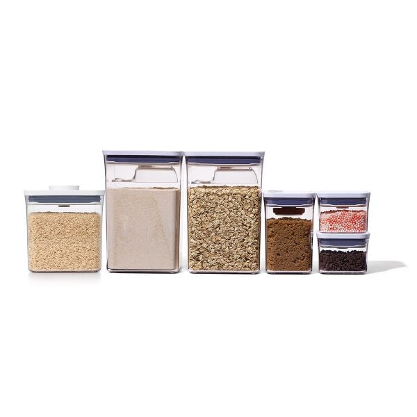 8-Piece POP Container Baking Set & POP Container - Big Square Short (2.8 Qt.) Bundle V2