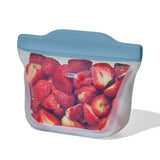 Silicone Reusable Bag  Stand-Up Snack (12 oz) - Ocean Blue J6