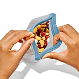 Silicone Reusable Bag  Stand-Up Snack (12 oz) - Ocean Blue J6