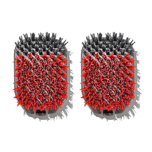 Outdoor Nylon Grill Brush Set of 2 Replacement Heads Q8