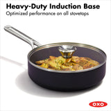 Ceramic Professional Non-Stick 3-Quart Sauté Pan with Lid S5