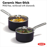 Ceramic Professional Non-Stick 4-Piece Saucepan Set (1.7 Qt & 2.3 Qt) G4