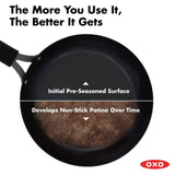 Carbon Steel Obsidian Series 10-Inch Frypan with Silicone Sleeve J8