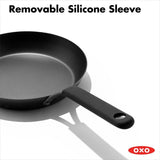 Carbon Steel Obsidian Series 10-Inch Frypan with Silicone Sleeve J8