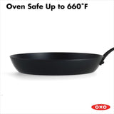 Carbon Steel Obsidian Series 10-Inch Frypan with Silicone Sleeve J8